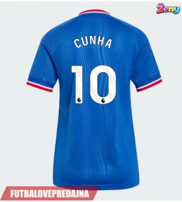 Lacne Ženy Futbalové dres Manchester United Matheus Cunha #10 2026-27 Krátky Rukáv - Preč